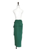 Further Sale! Forest Green Ruffle Side Ponte Pencil Maxi Skirt