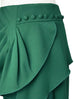 Further Sale! Forest Green Ruffle Side Ponte Pencil Maxi Skirt