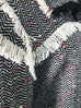 Final Sale! Black and Ivory Confetti Fringe Tweed Jacket