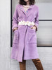 Last Chance! Catmint Purple Merino Wool A-Line Coat
