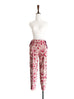 Further Sale! Red Shades Fantasy Jacquard Ruffle Wool Blend Pant
