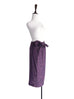 Further Sale! Purple Wool Blend Knit Front Tie Bow Tube Skirt