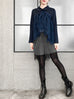 Surprise Sale! Navy Wool Blend Swing High/Low Lace Dolly Jacket