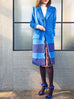 Surprise Sale! Blue Scallop Trim Wool & Cashmere Blend Coat