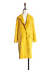 Last Chance! Trendy Yellow Scallop Trim Woollen Coat