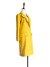 Last Chance! Trendy Yellow Scallop Trim Woollen Coat