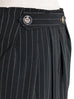 Last Chance! Black Pinstripe Button Front Easy Care Pencil Skirt