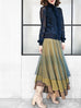 Last Chance! Layer Textured Army Green Tulle Maxi Skirt