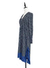 Surprise Sale! Floral-print Silky Panelled V-neck Handkerchief Dress