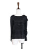 Surprise Sale! Black Lace Trims Tiered Ruffle Asymmetrical Sleeves Chiffon Silk Blouse