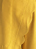 Last Chance! Fancy Yellow Scallop Detail Faux Wrap Wide-leg Pants