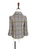 Surprise Sale! Colourful Houndstooth Puff Sleeves Boxy Jacket
