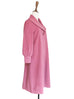 Surprise Sale! Romantic Pink One-Button Blouson Sleeves Pure Wool Coat