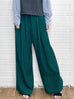 Surprise Sale! Forest Green Pinstripe Pleated Front Wide Leg Trousers