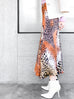 Last Chance! Animal Print Luminous Silk A-Line Midi Skirt