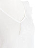 Surprise Sale! White Textural Pattern Slit Sleeve Satin Silky Ruffle Blouse