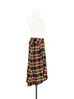 Surprise Sale! Yellowish Tartan Roll Top High/Low Flowy Skirt