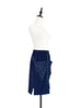 Surprise Sale! Navy Contrast Trim Patch Drape Pocket Pencil Skirt