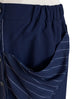 Surprise Sale! Navy Contrast Trim Patch Drape Pocket Pencil Skirt