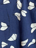 Surprise Sale! Blue Navy Tulip Print Flutter Sleeveless Silky Blouse