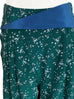 Last Chance! Green Floral Print Contrast Twist Waist Taper Trousers