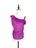 Surprise Sale! Red Violet Asymmetrical Drawstring Silky Top