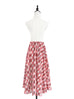 Surprise Sale! Red Check Print Embossed Dotty Breezy Circle Skirt