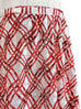 Red Check Print Embossed Dotty Breezy Circle Skirt