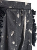 Surprise Sale! Inky Denim Ruffle Trimmed Pocket Wide Leg Trousers