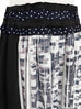 Surprise Sale! Mixed Media Pleated Front & Back Midi-Skirt