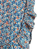Surprise Sale! Blue Jacquard Blossom Ruffle Slit Pencil Skirt