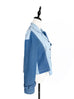 Surprise Sale! Asymmetrical Two Tone Textured Denim Jacket