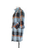 Surprise Sale! Brushed Plaid Tuxedo-collar Woolly Overcoat