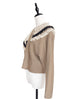 Surprise Sale! Milk-Tea Beige Layered Ruffle Draped Wool Cardigan Coat