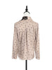Surprise Sale! Fallow-pink Dots Asymmetrical Lace Collar Long Sleeve Airy Shirt