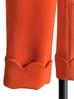 Surprise Sale! Orange Scallop Cuffed Hem Pleat Front Pants