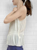 Surprise Sale! Ivory Pleated Front & Airy Back Silk Tank