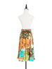 Surprise Sale! Elegant Summer Jungle Paperbag Waist Midi Silky Skirt