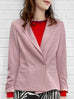 Last Chance! Sweet Pink Double Breasted Silky Lining Blazer