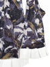 Surprise Sale! Purple Prints Wool-blend Pocket Detail Silky Ruffle Scarf