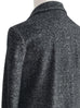 Surprise Sale! Black & Beige Barleycorn Wool Crombie Coat