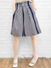 Surprise Sale! Stripe Patterned Paperbag Waist Wide-leg Shorts