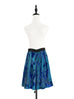 Surprise Sale! Blue Print V-waist Super Flare Jacquard Skirt