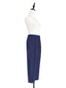 Surprise Sale! Blue-Orange Stripe Relax Fit Pleated Crop Trousers