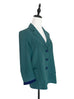 Surprise Sale! Embossed Check Ruffle Cuff Relax Fit Longline Blazer