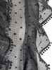 Black Sheer Lace Dotty Trim Ruffle Button-Up Top