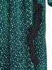 Surprise Sale! Green Dots Ruffle Belted V-neck Wrap Dress
