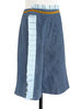 Chambray Blue High Waisted Tailor Ruffle Shorts