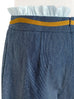 Chambray Blue High Waisted Tailor Ruffle Shorts