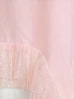 Surprise Sale! Tonal Pink Mix Detail Asymmetric Hem Ruffle Top